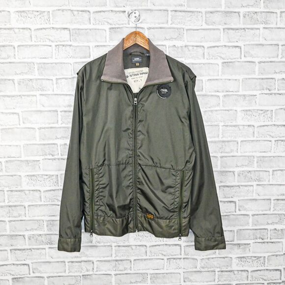 G Star RAW Men's Zip up Lightweight Jacket in olive Green size XL - Picture 1 of 8